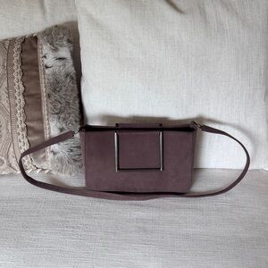 Bruno Magli Suede Taupe Crossbody / Handbag